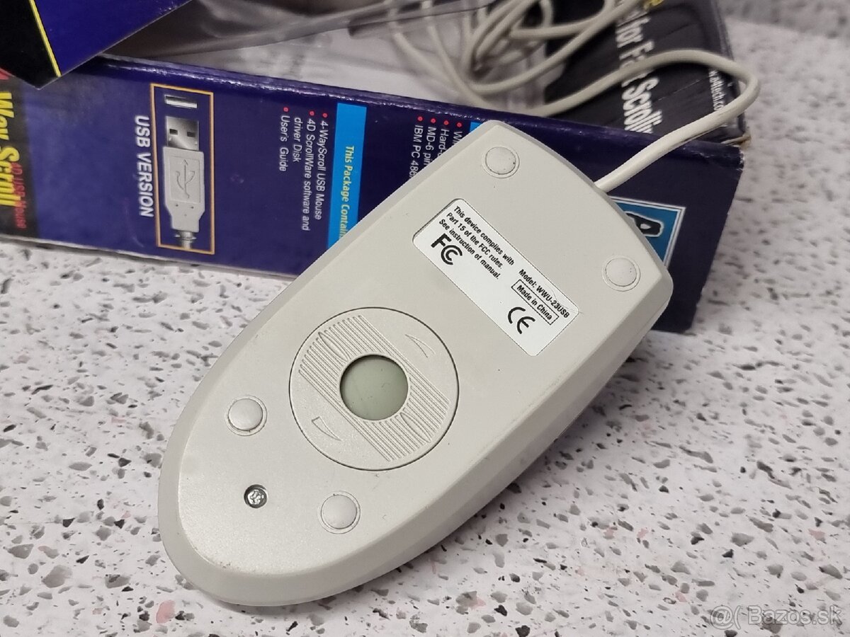 myš A4Tech USB 4-Way Scrolling Mouse 》rare retro hardware - 7