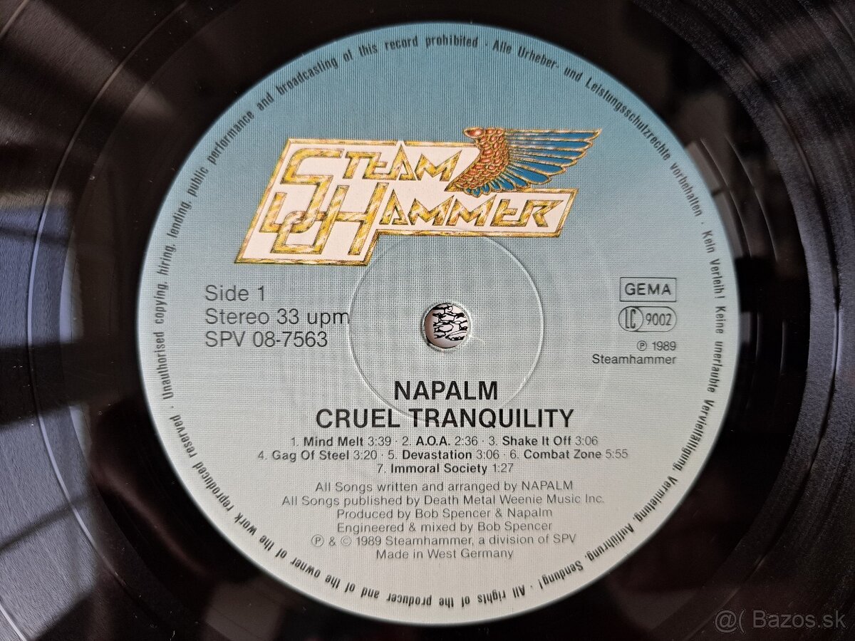 Lp NAPALM - Cruel Tranquility. - 7