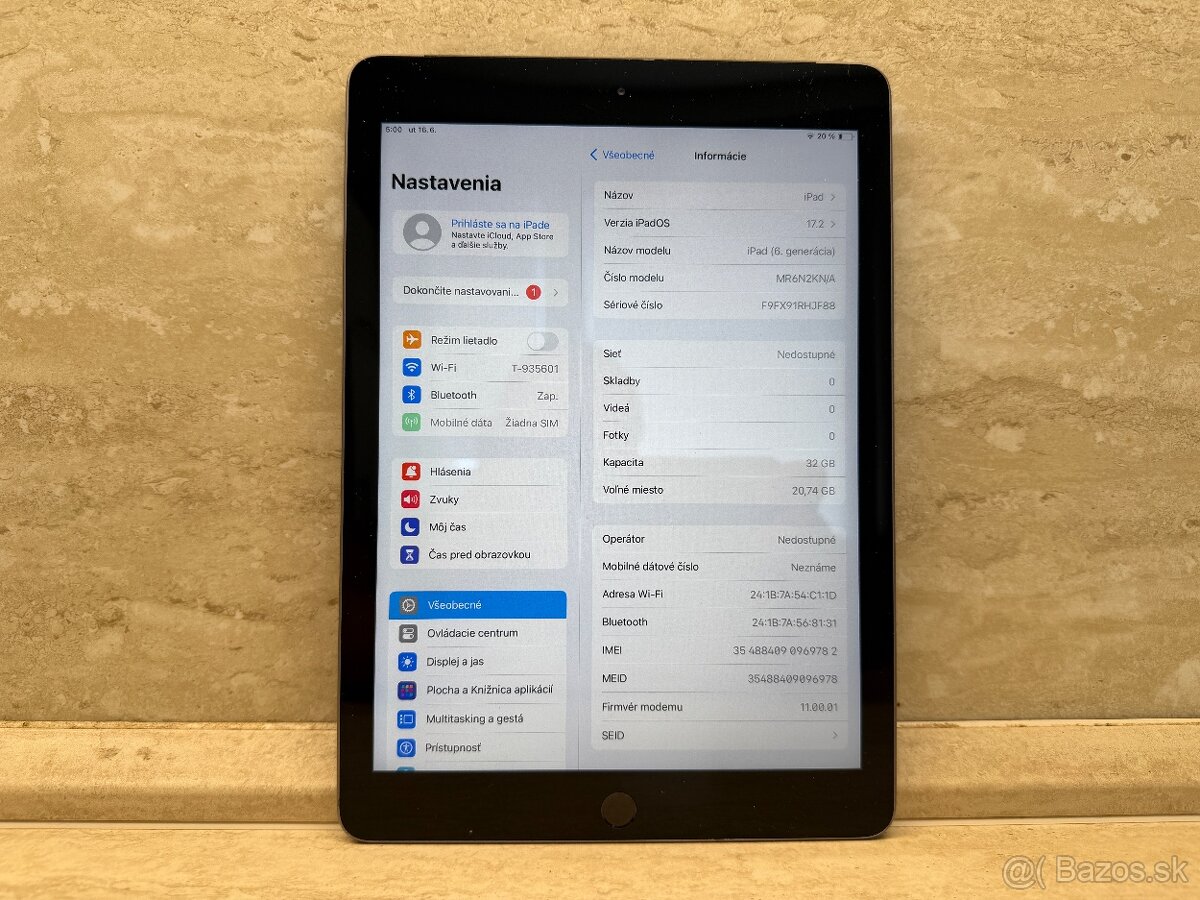 iPad 6 Gen 32gb Cellular - 7