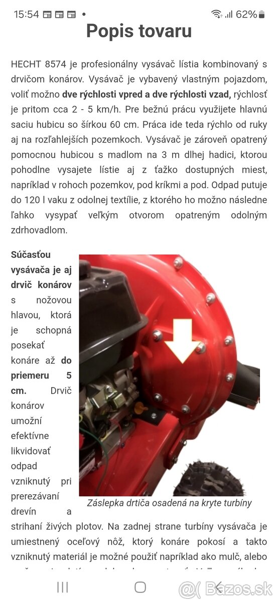 Motorový vysávač lístia + drvič - 7