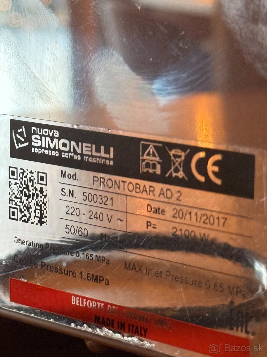 Kávovar Nuova Simonelli PRONTOBAR AD 2 – TOP STAV - 7