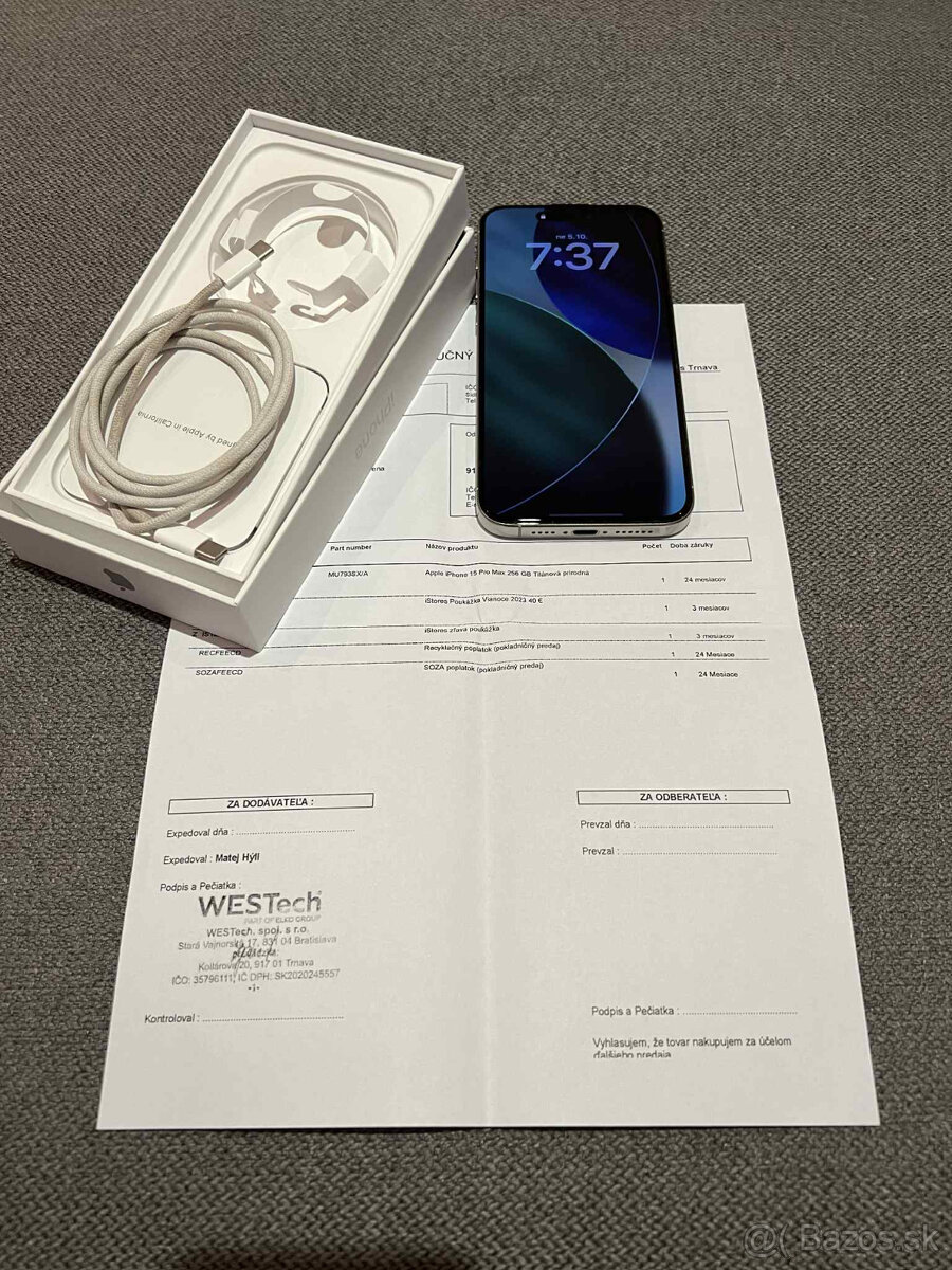 Apple Iphone 15 Pro Max 256GB ( prírodný titán ) - 7