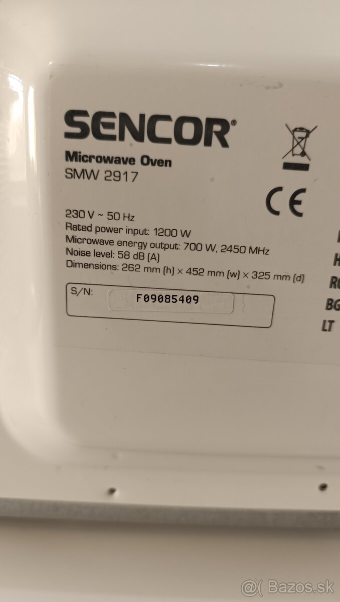 Mikrovlnka Sencor SMW 2917 - 7