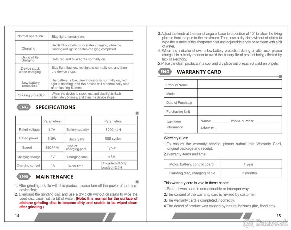 aku rotačná brúska nožov - 7