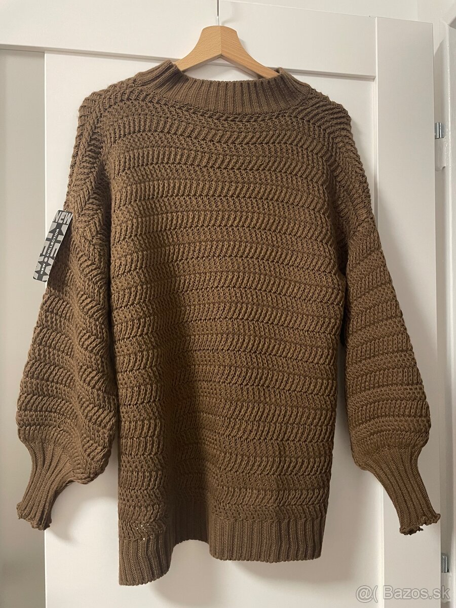 Hnedý pletený sveter - 7