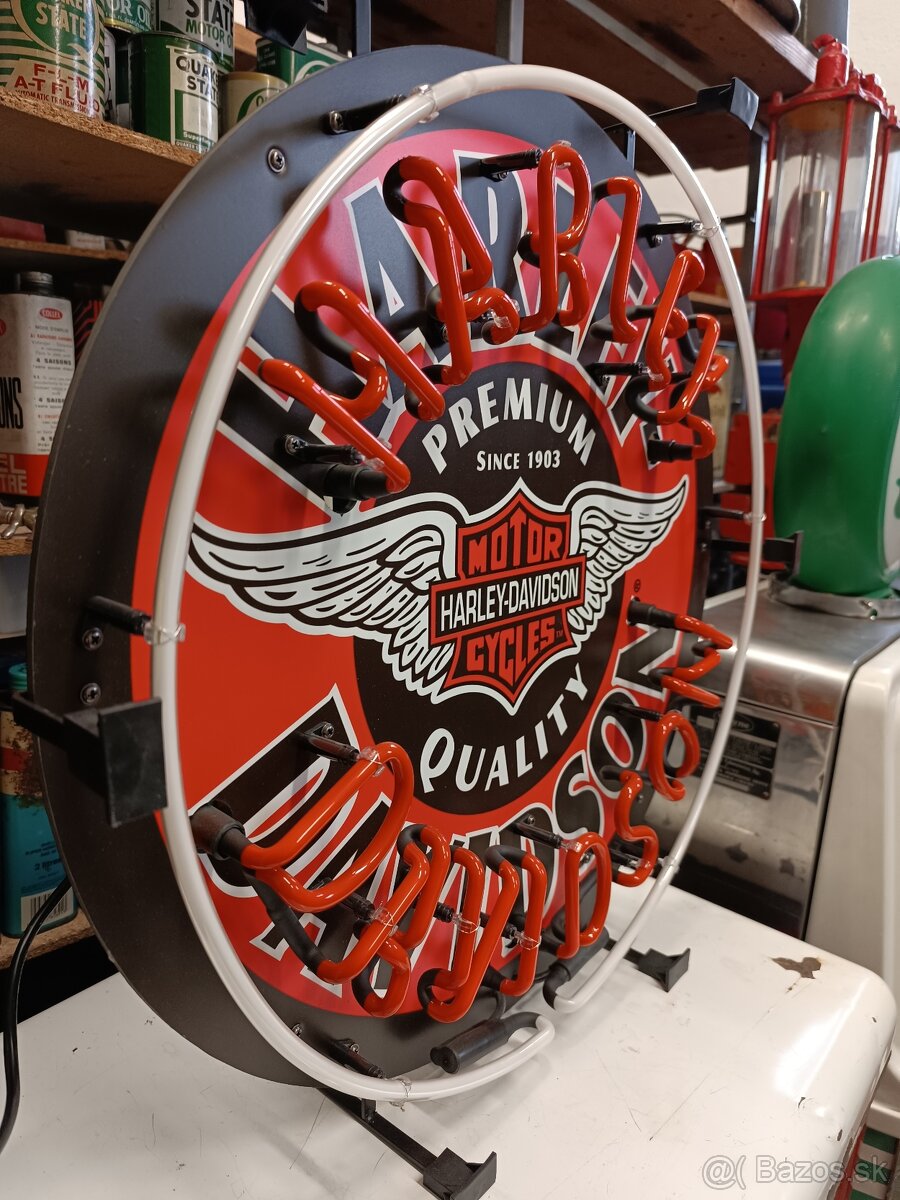 Velký neon Harley Davidson, dekorace - 7