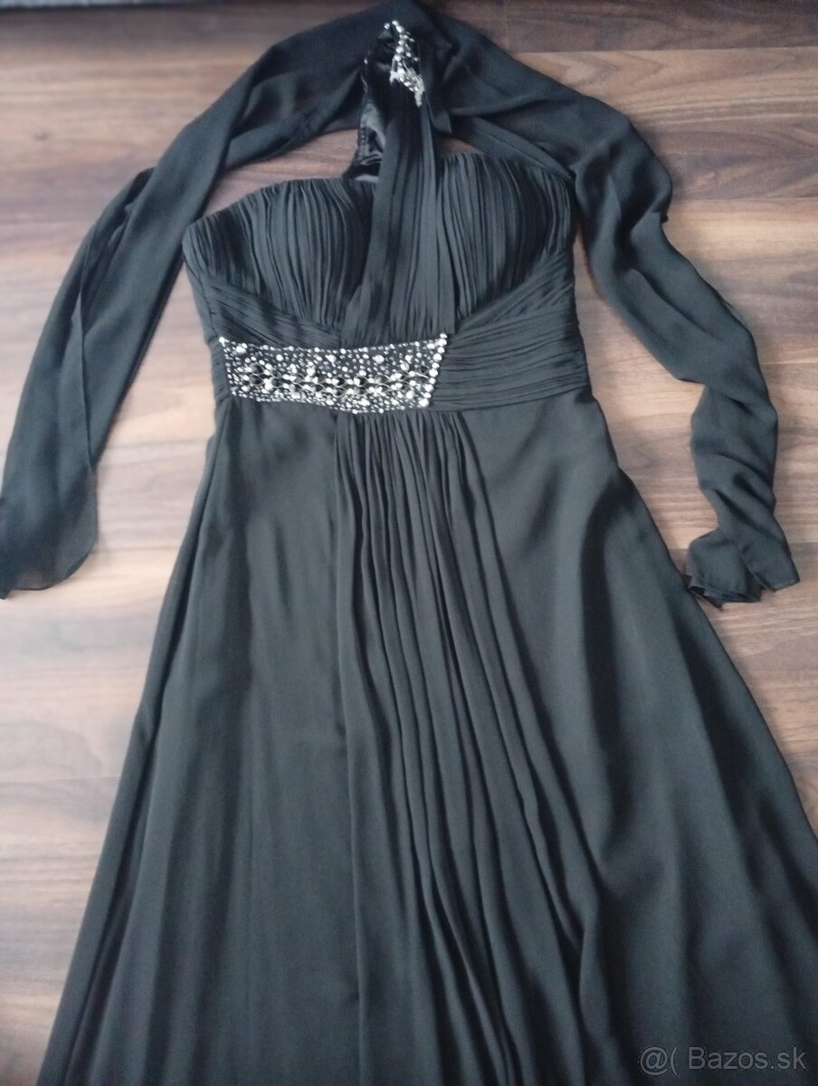 Spoločenské šaty čiernej farby - 7