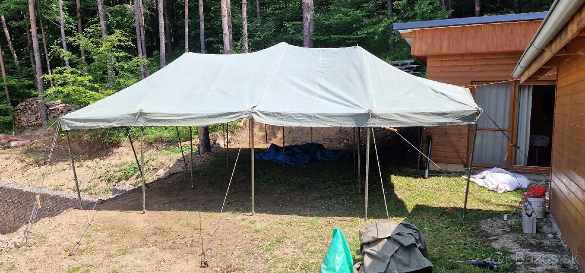 2ks vojensky opravarensky stan 8x6m, aj s vleckou.. - 7
