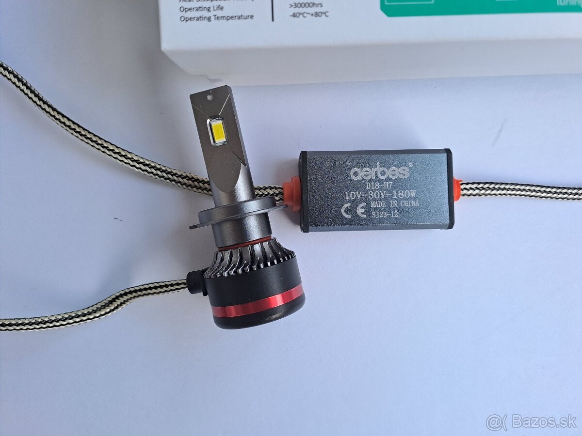 Led žiarovky H4 - 180W - Canbus - Vysoka svietivosť - 7