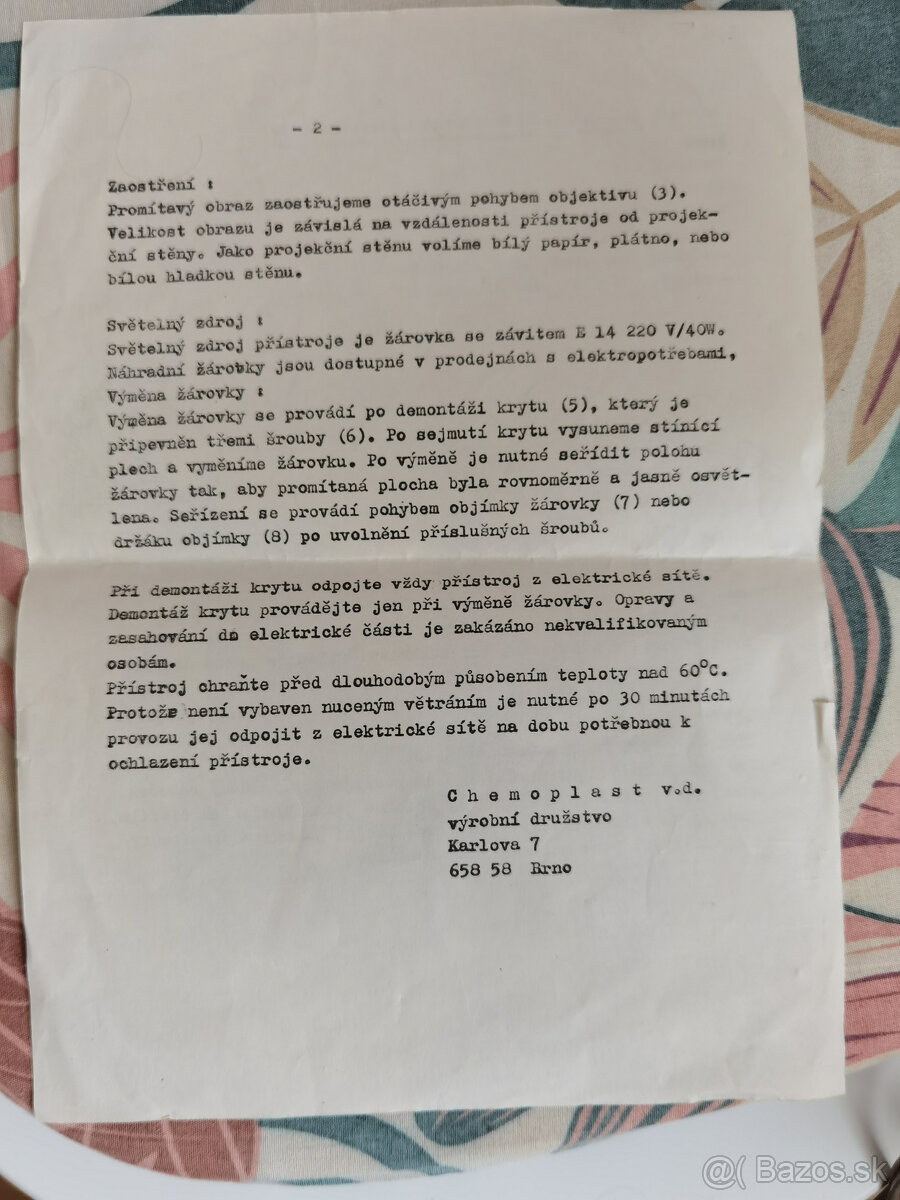 Predám detský projektor DIAX IV výroba 1990 - 7