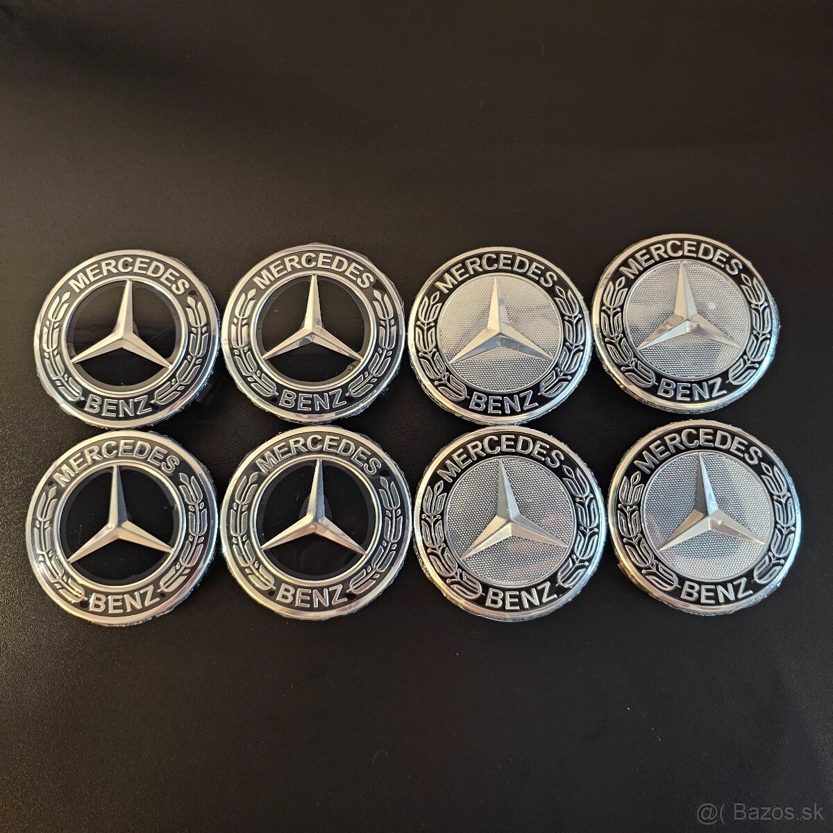 ✅MERCEDES✅ KRYTKY KOLIES S PRSTENCOM - CIERNE, ROZMER: 75 MM - 7