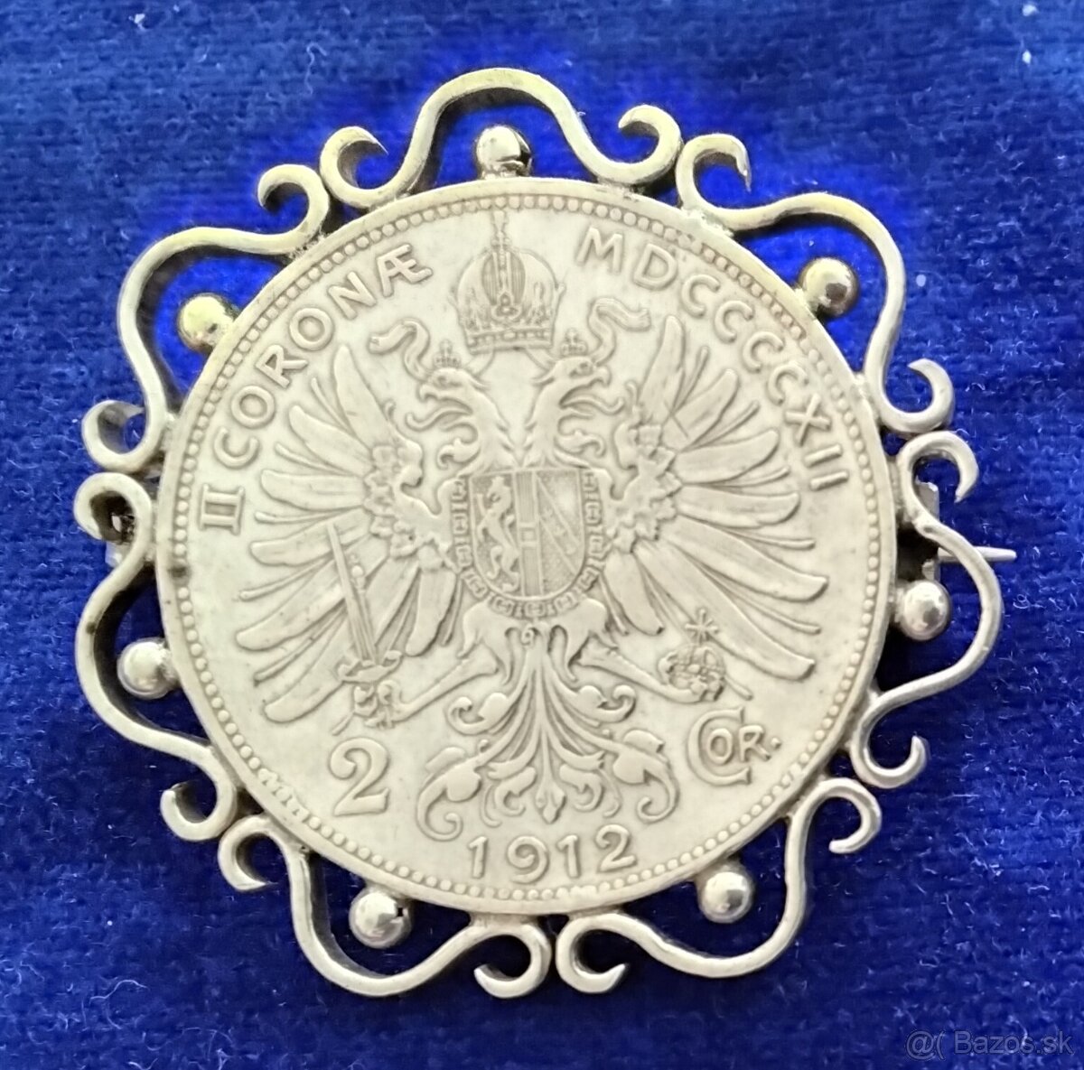 Staré strieborné šperky, prívesky, brošne - 7