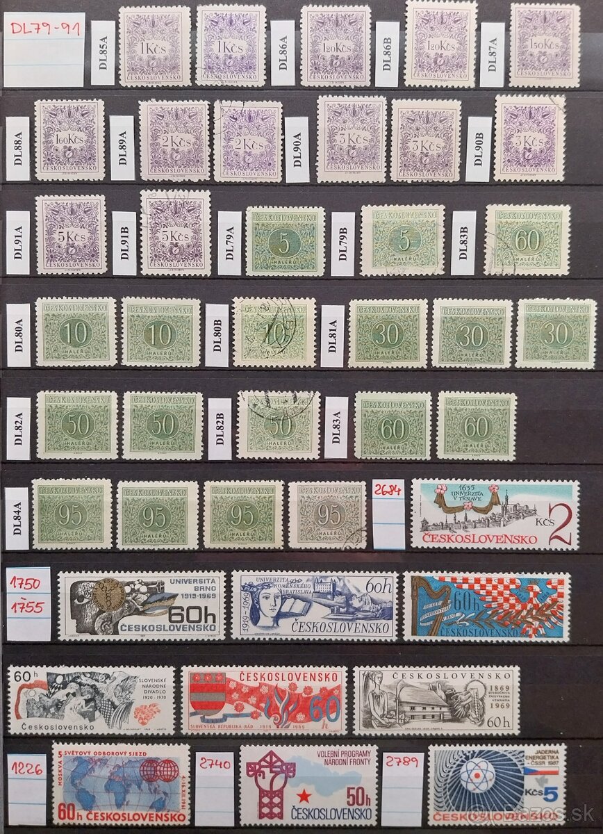 Známky ČESKOSLOVENSKO – 1 - 7