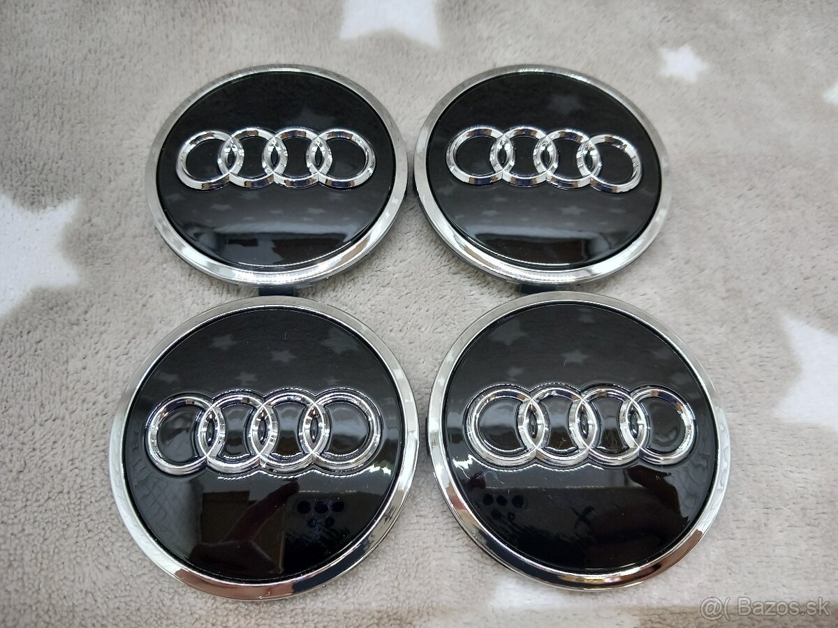 Středové krytky Audi, 61x58mm černá - 7
