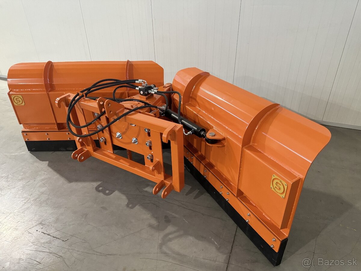 Snežný pluh 3m a 2,6m, radlica na sneh, šípka - 7