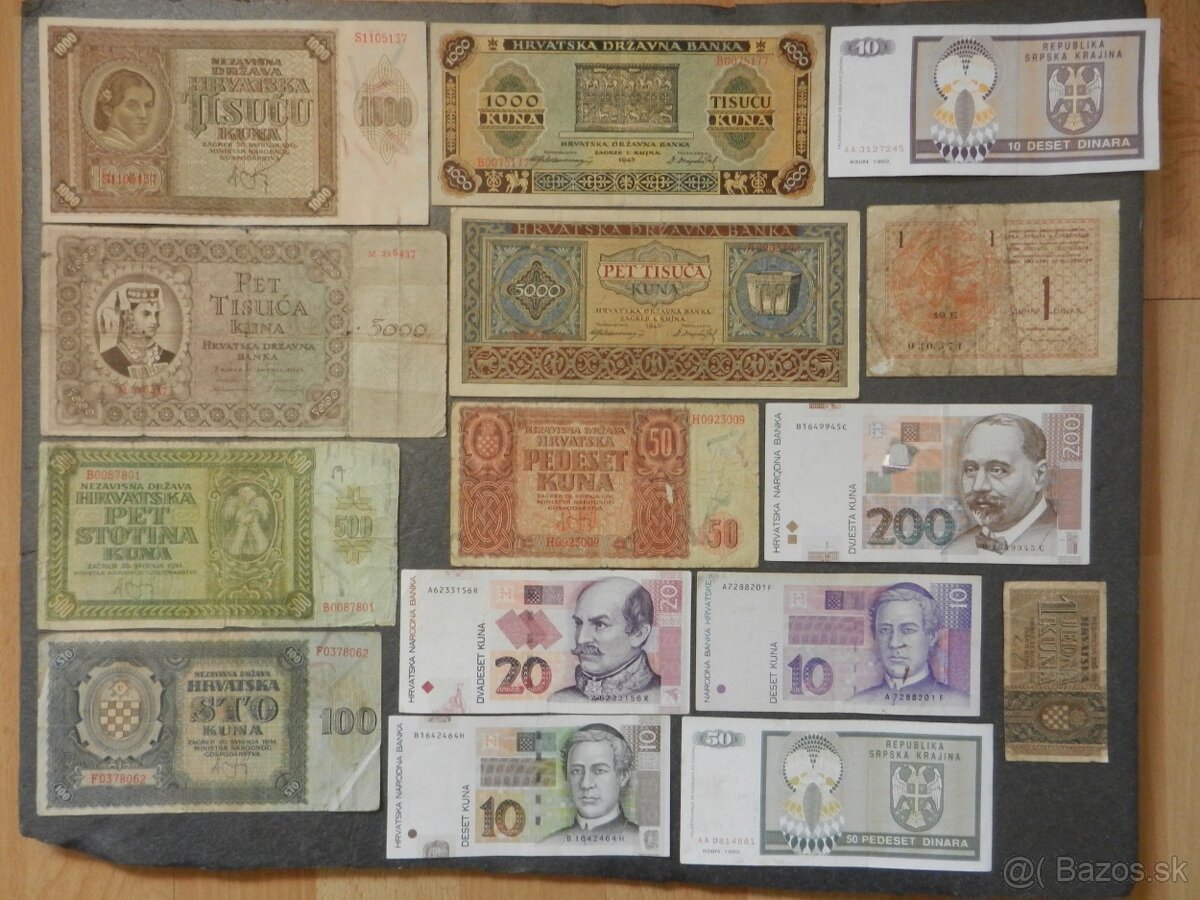 Bankovky staré Španielsko, Srbsko a iné - 7