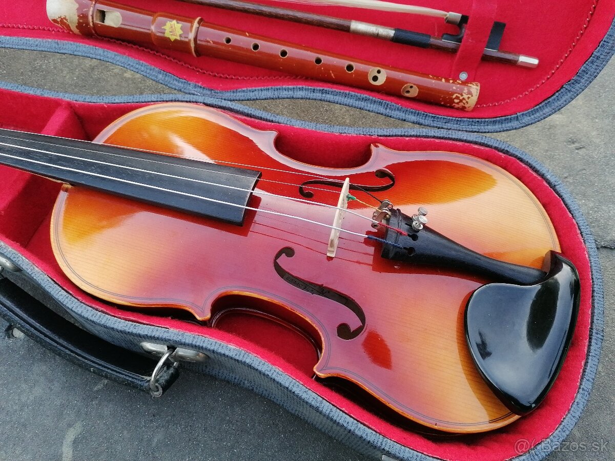 Predám starožitné husle a drevená flauta - 7