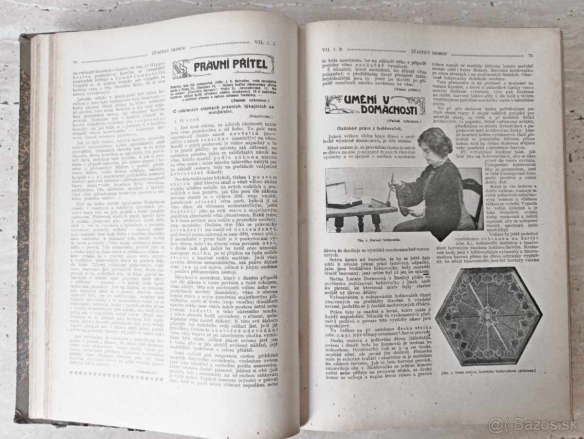 Časopisy ŠŤASTNÝ DOMOV, Rakousko-Uhersko 1911, svázaný - 7