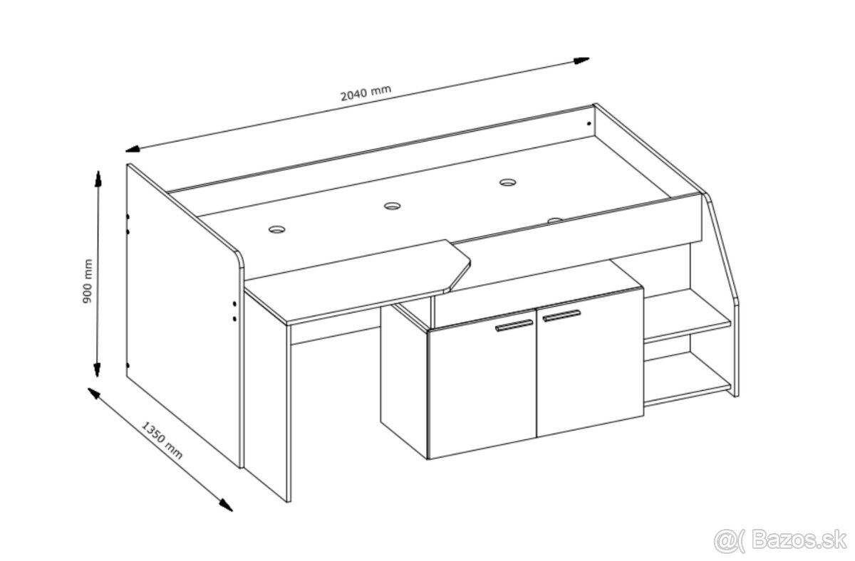 Detská posteľ Multifunkčná - 7