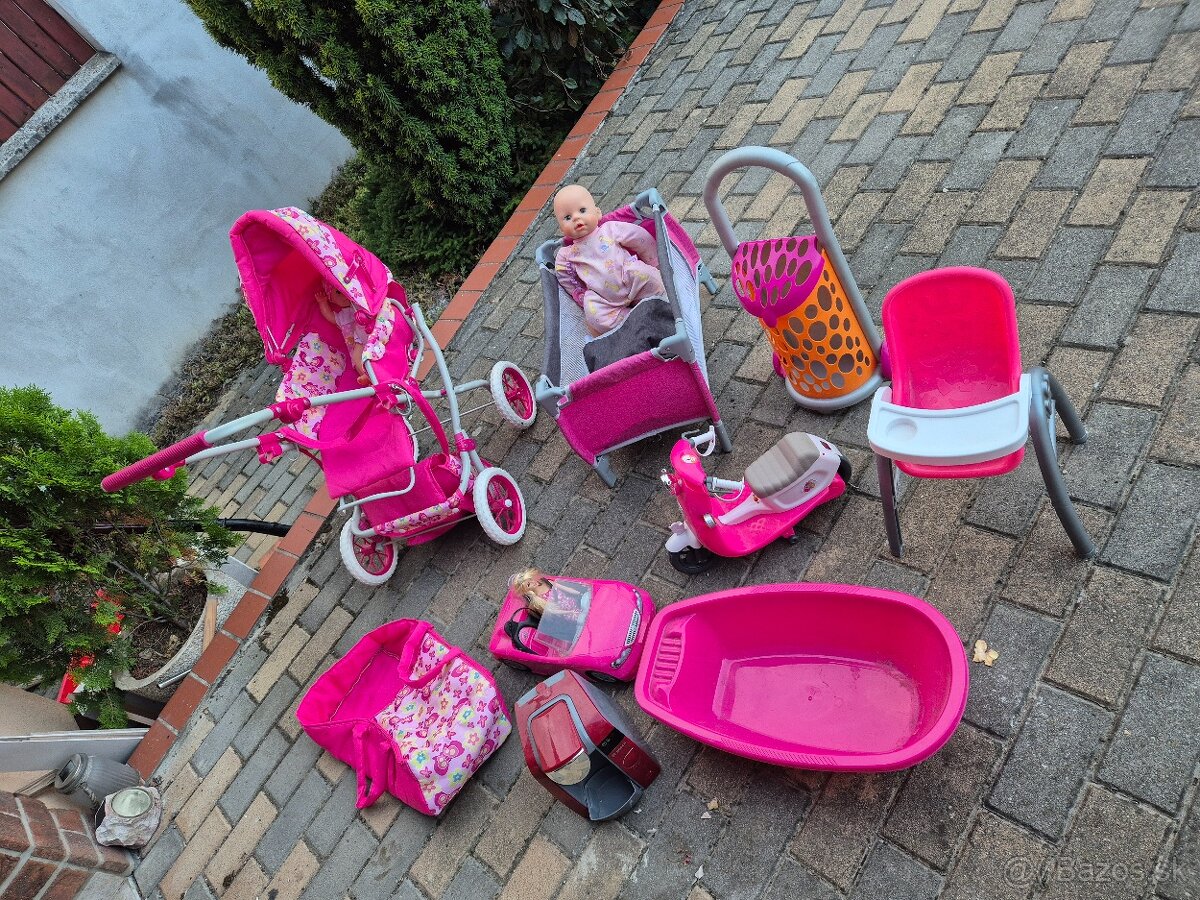 Set pre deti, kocik, babiky, postielka, skuter, taska - 7