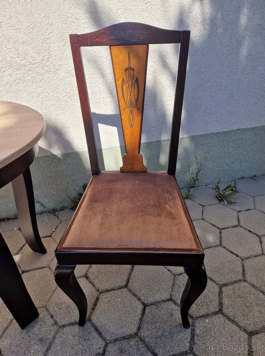 STOLIČKY a Jedálenský stôl ART DECO - 7