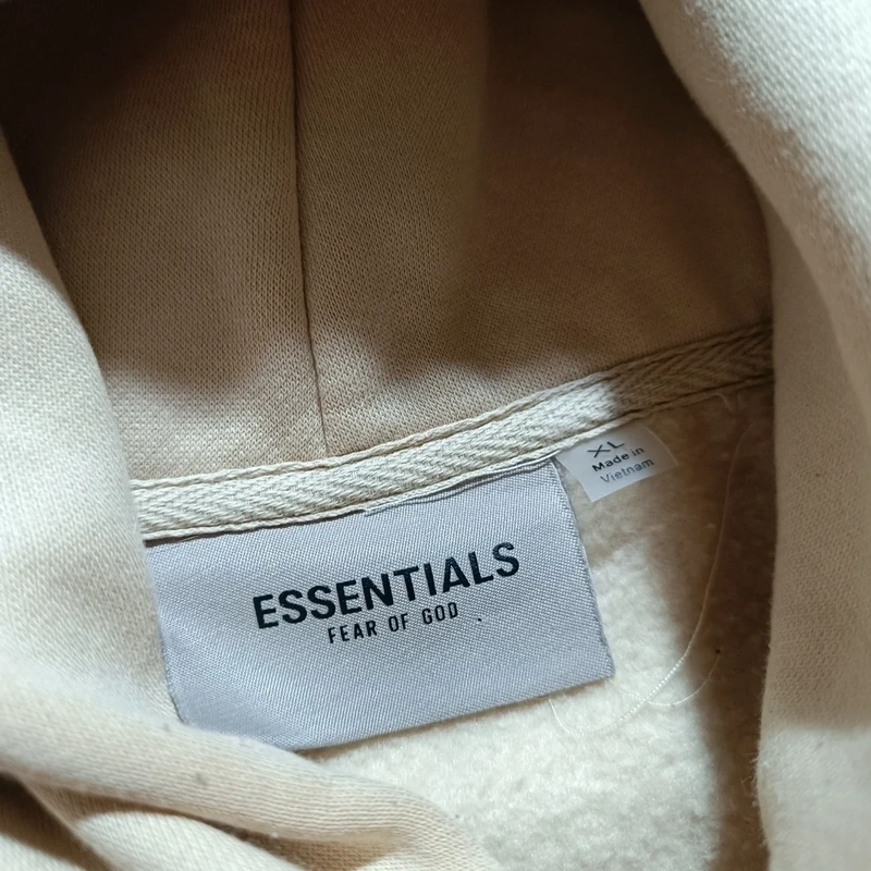 Essentials Fear of God baggy béžová mikina s kapucňou XL - 7