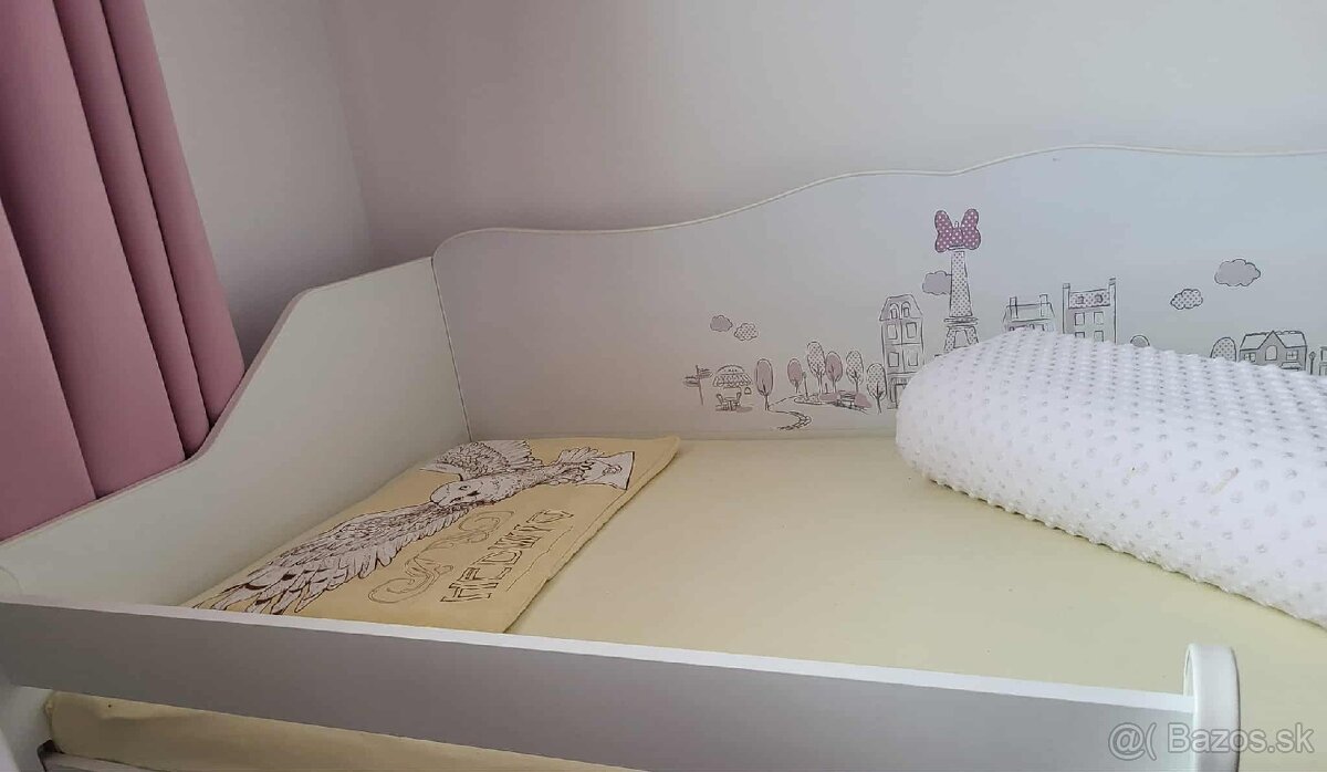 Detská postel s pisacim stolíkom a stoličkou - 7