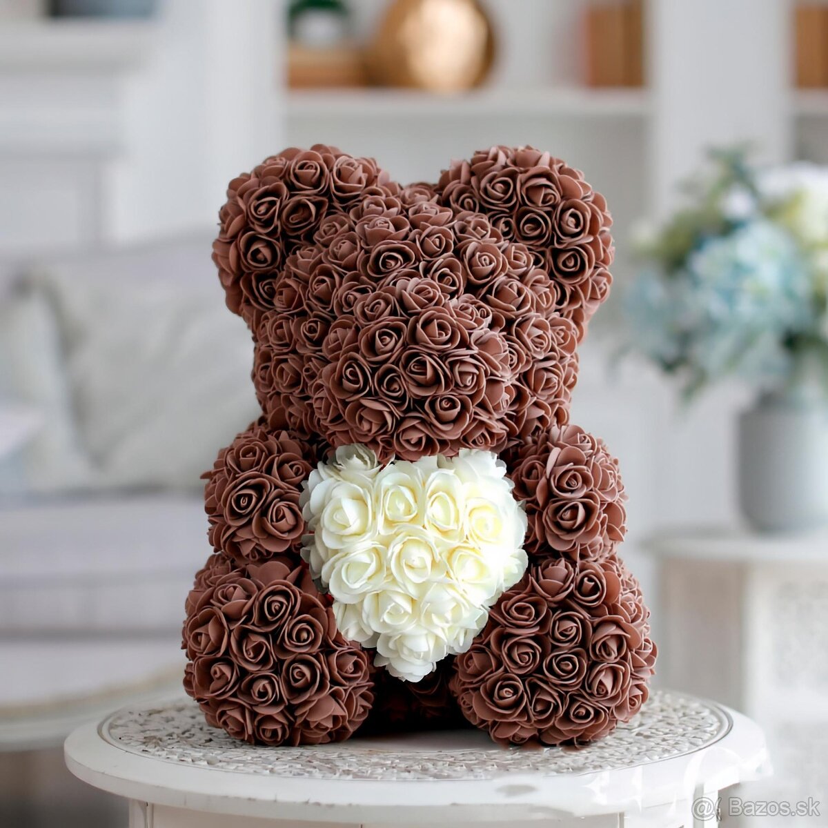 Macko z ruží 40 a 25 cm - všetky farby - ihneď k odberu - 7