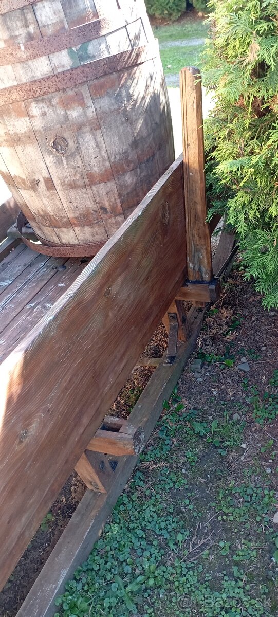 Staré drevené konské sane - 7