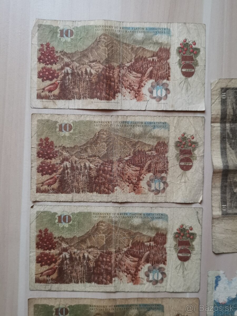 Staré československé bankovky 10KČS a 20KČS - 7