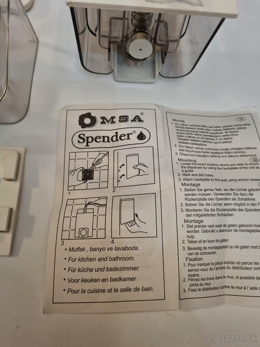 Davkovač tekutého mydla ,dezinfekcia,mydlo - 7