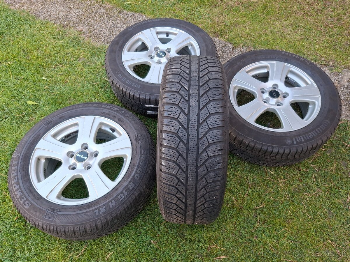 16" ALU 5x 114,3 /KIA,HYUNDAI,../ + 205/60 r16 7mm - 7