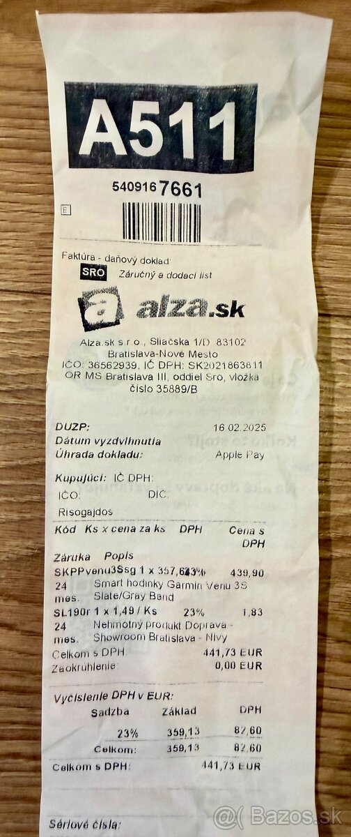 Predám Garmin VENU 3S Slate/Grey Band (v záruke s bločkom) - 7