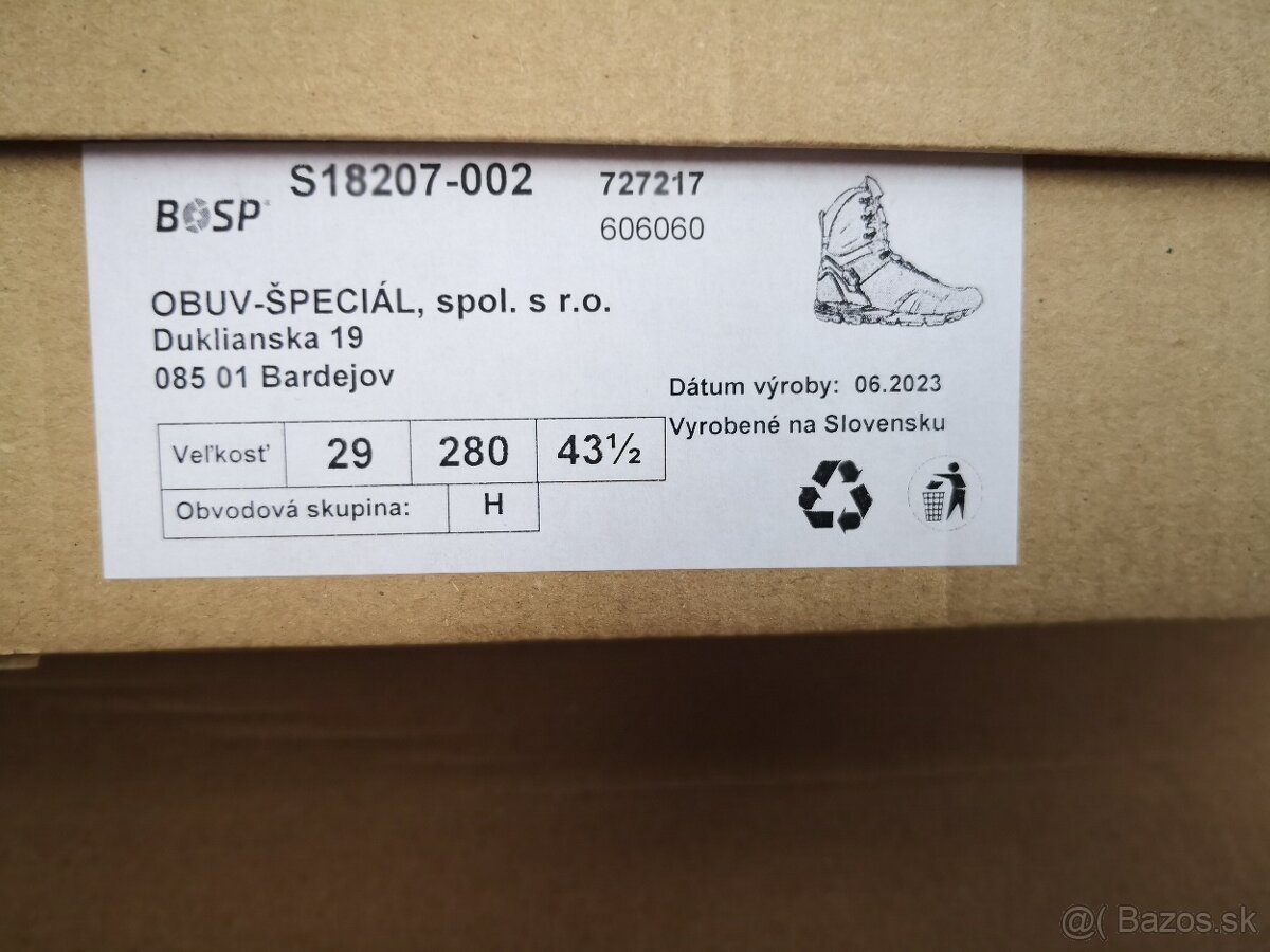 Topánky BOSP TARAS High 43,5 - 7