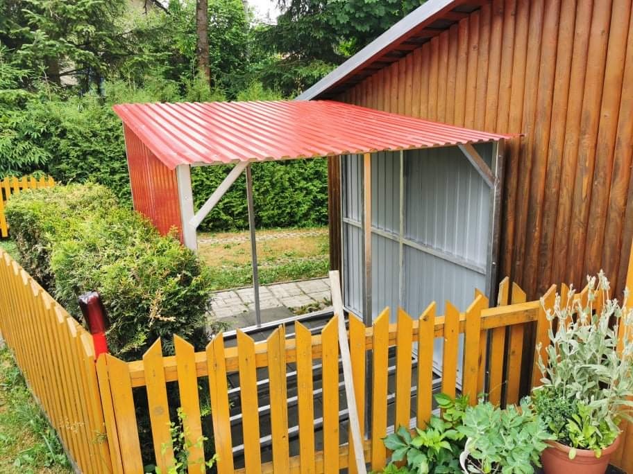 Prístrešok na palivové drevo 3x1,2m RAL3011 višňa - 7