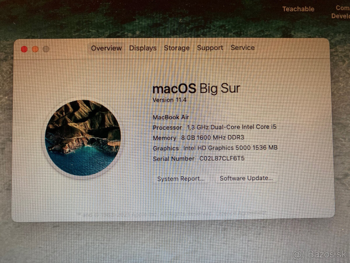 Predám Apple MacBook Air 13" i5 Mid 2013 8 GB DDR3 128 GB - 7