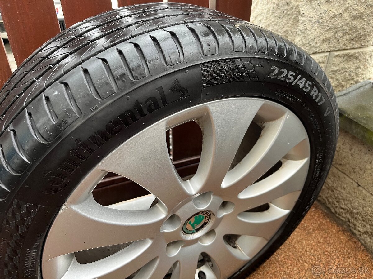 Disky Škoda Superb 2 + Letné pneu Comtinental - 7