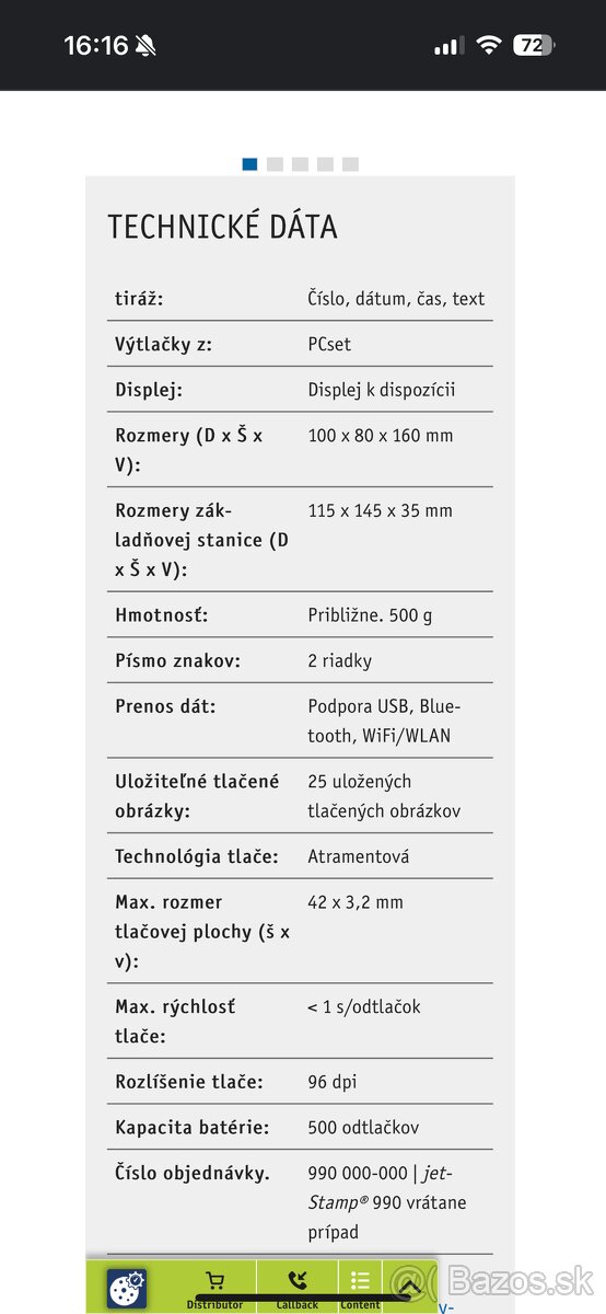 Datumovac Oznacovac na tovar Paginovacka Reiner Jetstamp 990 - 7
