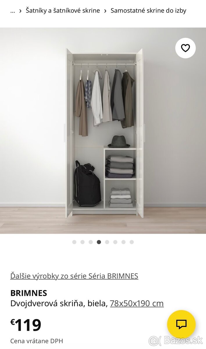 Ikea biela skrina - 7