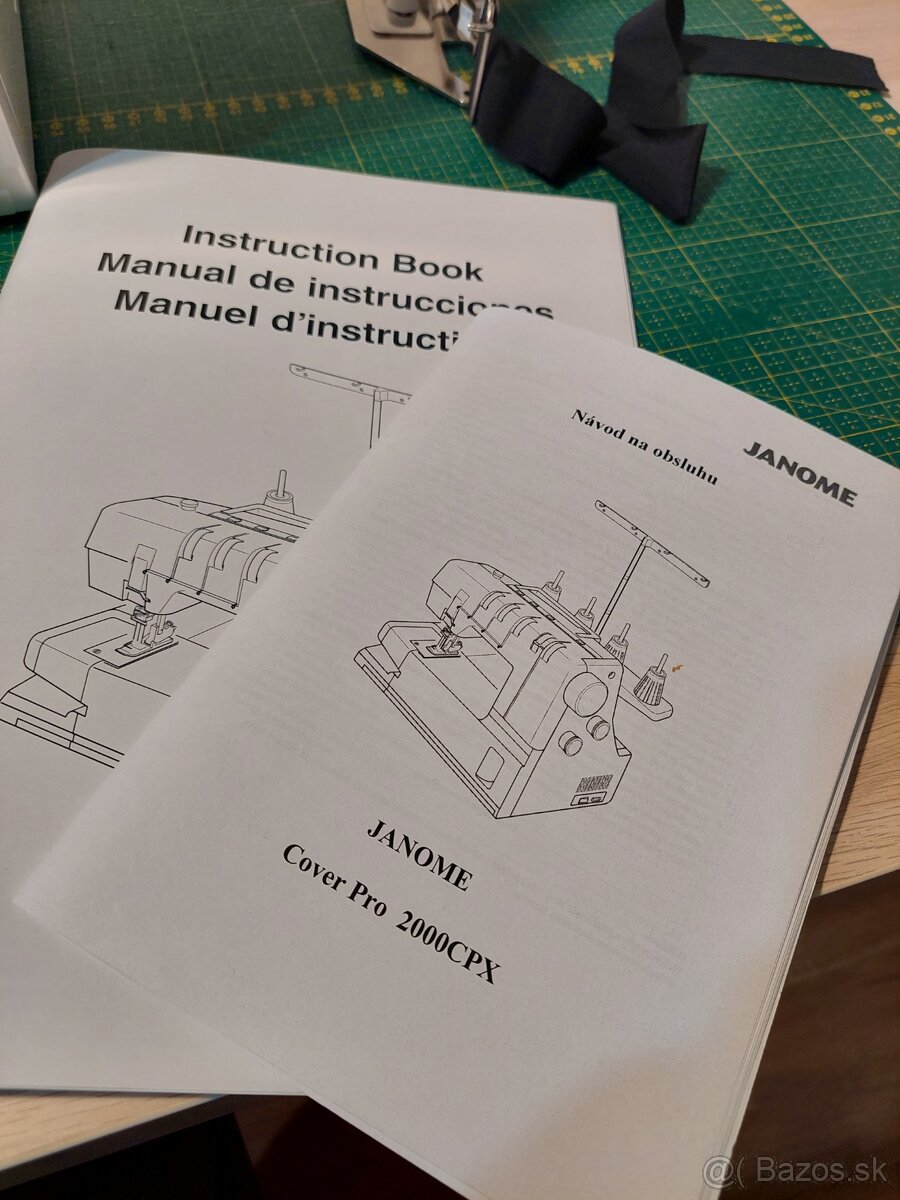 Coverlock Janome 2000 CPX + lemovač zakladač - 7