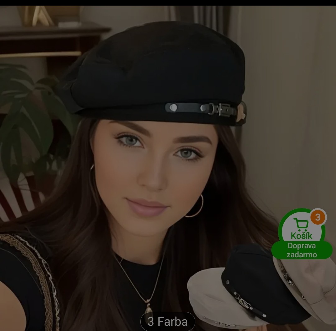 Čierna baretka nová - 7