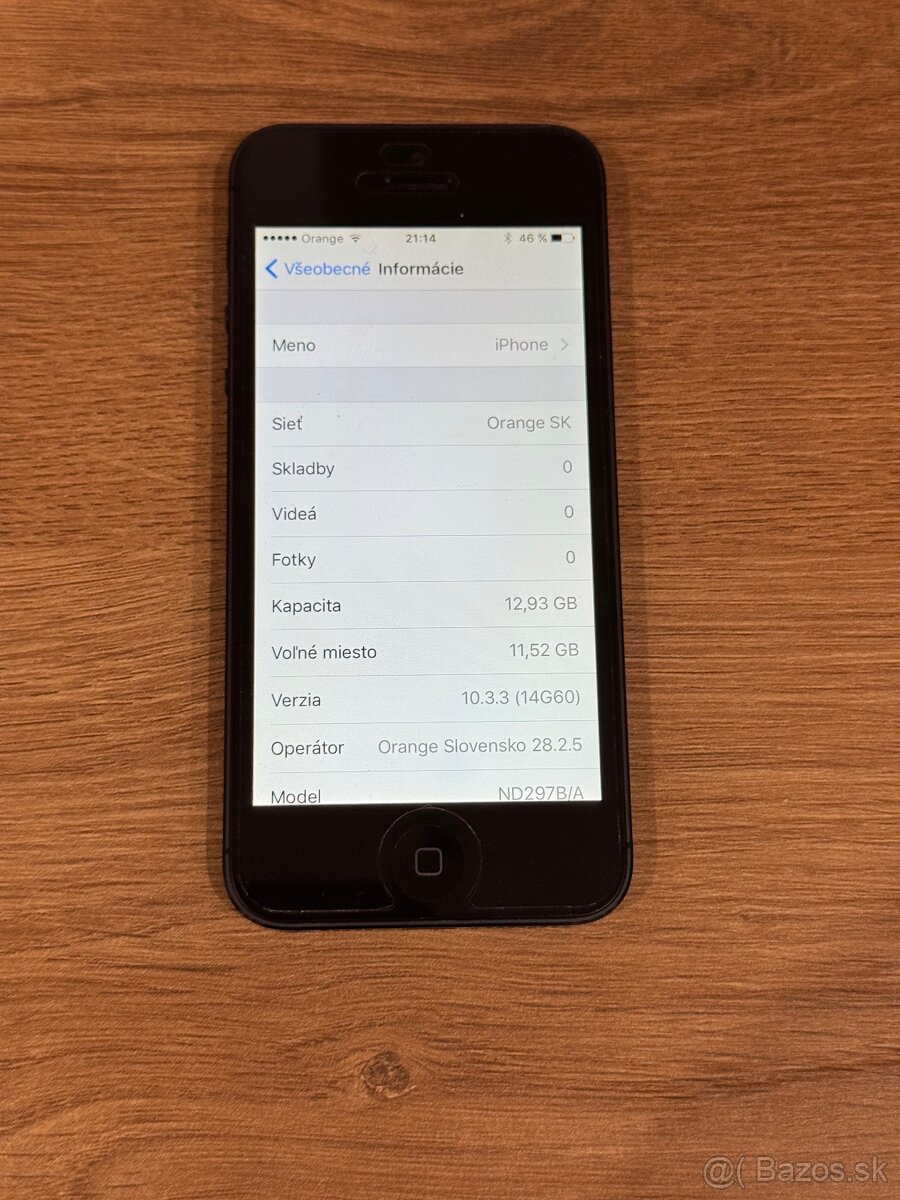 Predám iPhone 5 16GB Black - 7