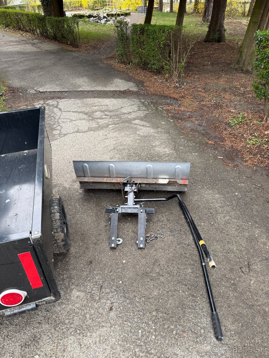Malotraktorový pluh na sneh + Vlečka - 7