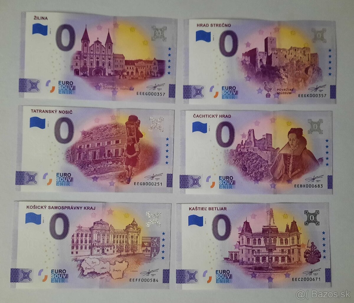 0€ / 0 euro suvenírová bankovka SK - 7