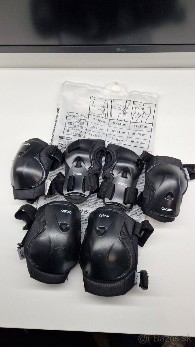 Detské korčule OXELO PLAY 3 – modro/červené + chrániče - 7