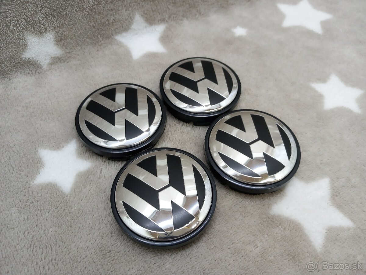 Středové krytky Vw, 56x52mm chrom logo - 7