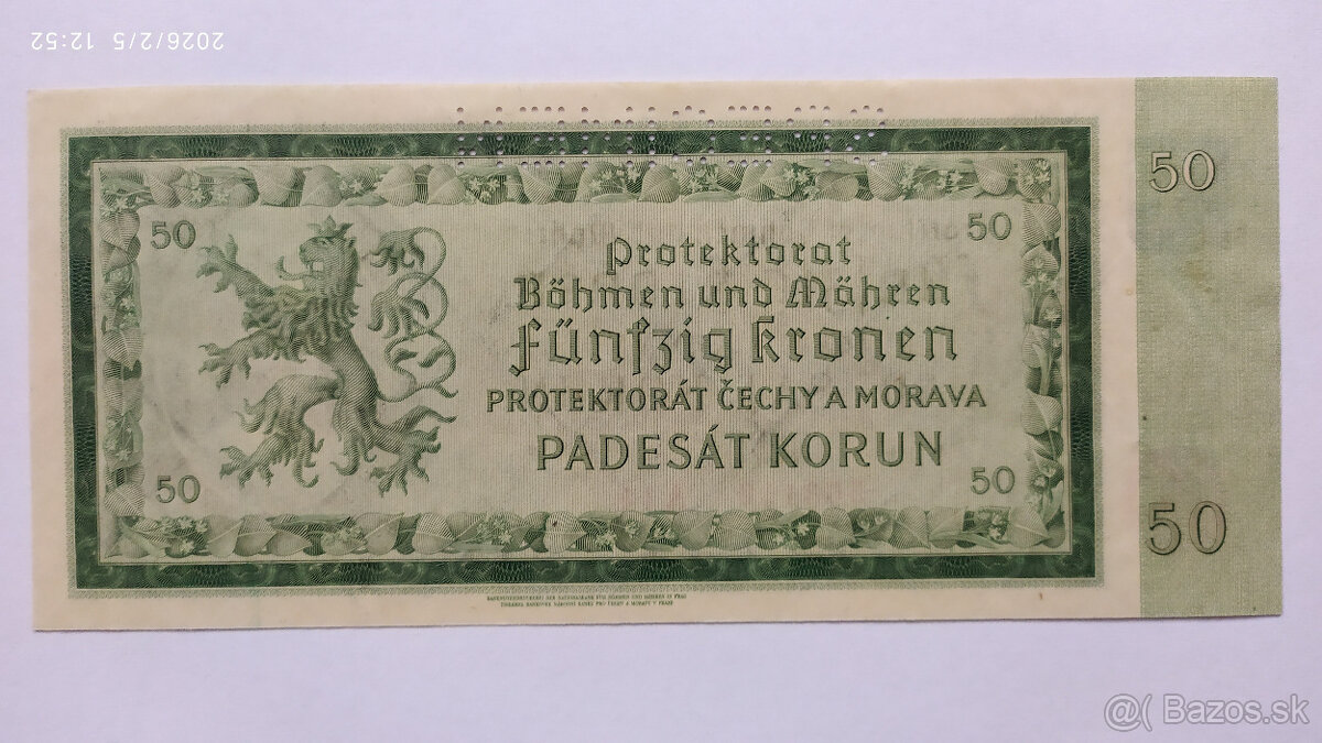 Bankovky Protektorát - 7
