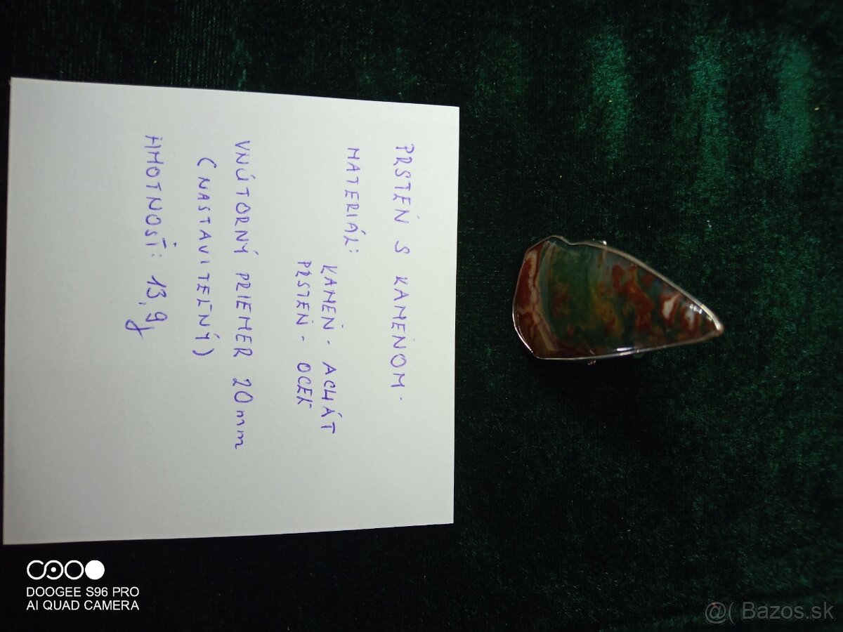 Prsteň s kameňom/ Achát/ - 7