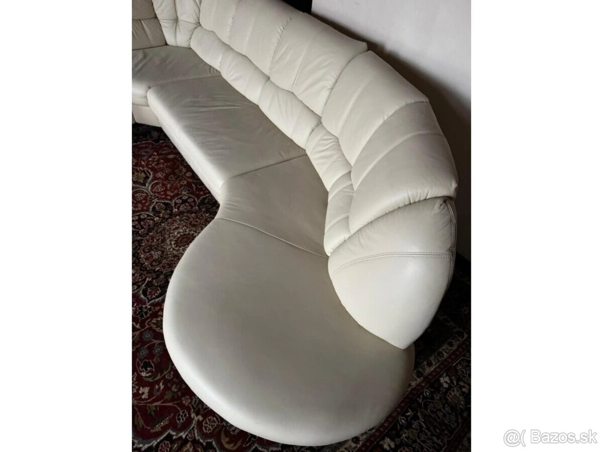 Rohová kožená sedací souprava, 3302 - 7