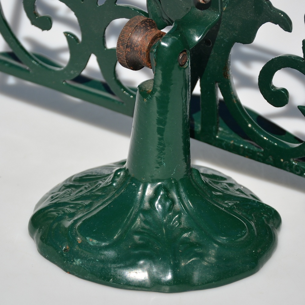 Ťažký anglický liatinový vintage stojan na knihu, tablet - 7